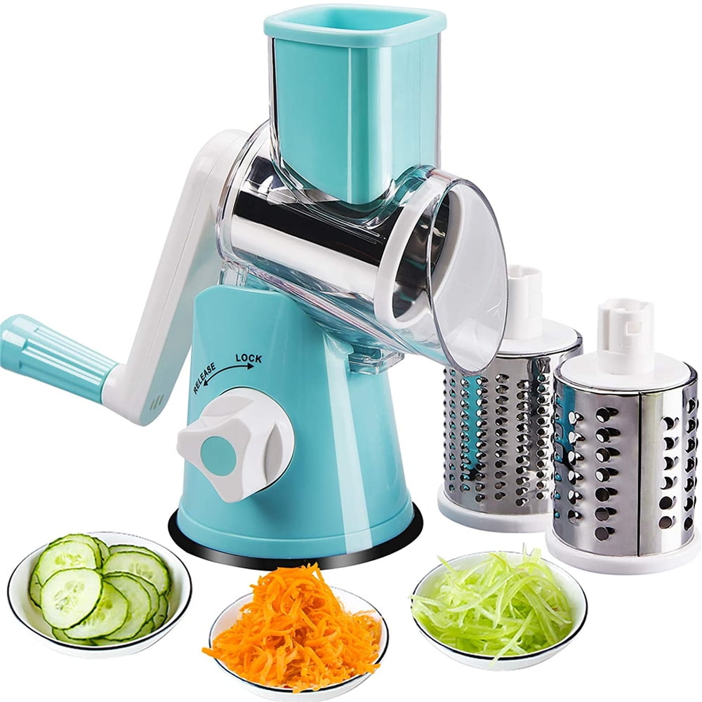 Details about   Multifunctional Vegetable Fruit Cutting Machine,Rotating Drum Cheese Grater 3 St 