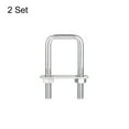 thumbnail image 3 of Square U-Bolts 2 Sets 32mm Inner Width 75mm Length M8 304 Stainless Steel U Clamp Bolt, 3 of 5
