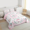 thumbnail image 4 of Manfei Kawaii Pink Bowknot Queen Comforter Set for Girls, Romantic Rose Flower Bedding Sets, Mandala Bohemian Reversible Bedding Comforter Set, Ultra Soft Home Decor, 3 Pieces, 4 of 9