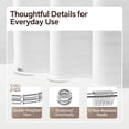 thumbnail image 4 of Seasonwood White Waffle Shower Curtain Striped Fabric Shower Curtains for Bathroom with 12 Metal Hooks,84"Wx72"H, 4 of 9
