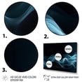 thumbnail image 3 of Designart "Blue Black Contemplative Abstraction II" Modern Waves Wall Art For Kitchen, 3 of 5