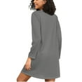 thumbnail image 2 of joogoo Gray Women's Long Sleeve Nightgown Sleepwear L, 2 of 8