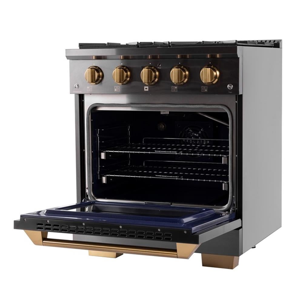 Pemberly Row 30" Propane Gas Range in Titanium Stainless Steel