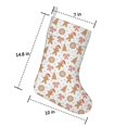 thumbnail image 5 of Christmas Stockings White Gingerbread Man Pattern 3 Pack 14.8 Inch, 5 of 5