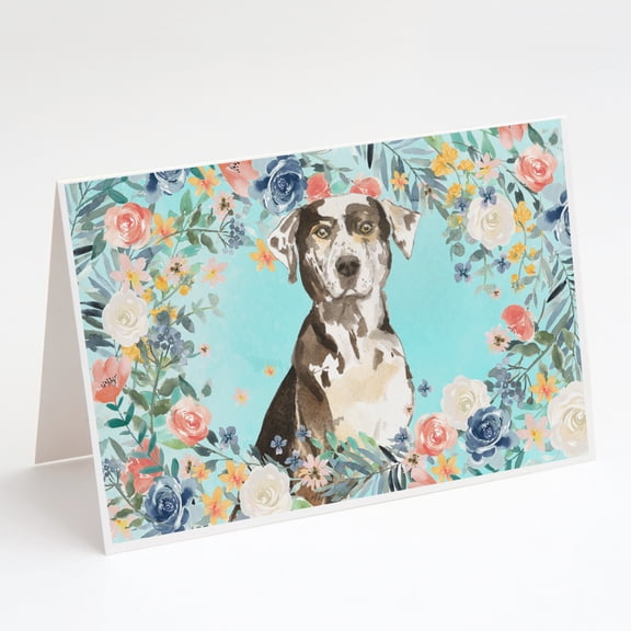 Catahoula Leopard Dog Greeting Cards and Envelopes Pack of 8