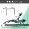 thumbnail image 3 of CoSoTower Pool Lounge Chairs Set of 3, Adjustable Aluminum Outdoor Chaise Lounge Chairs with Metal Side Table, All Weather for Deck Lawn Poolside Backyard (Blue, 2 Lounge Chirs+1 Table), 3 of 6