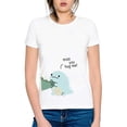 thumbnail image 2 of ZCFZJW Lovely Dinosaur Matching Couple T-Shirt for Husband Wife Casual Short Sleeve Valentine's Day Matching Couples Shirt for Lover White Women-L, 2 of 5