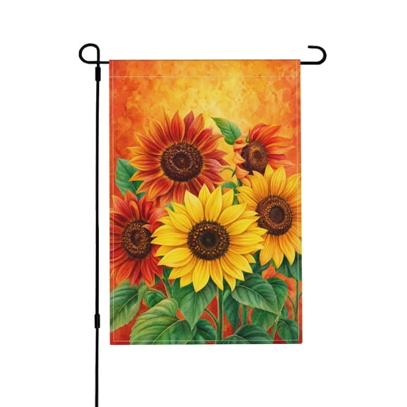 Sunflower Garden Flag 12X18 Inch, Floral Outdoor Decor Banner for Garden