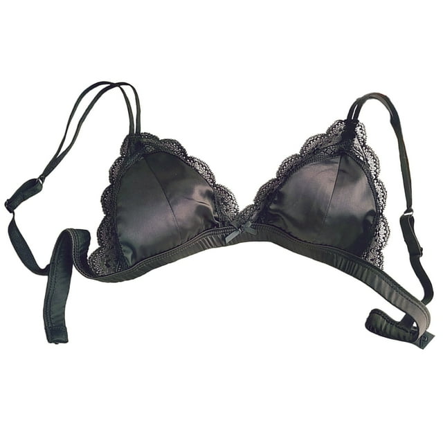 Brasieres de Mujer Sujetador de Copa Triangular de Encaje sin Aros de Acero para Mujer, Estilo Fino Mediana