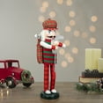 thumbnail image 2 of Nutcracker Factory 14" Red and Green Plaid Wooden Golfer Christmas Nutcracker, 2 of 5