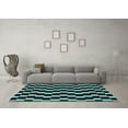 thumbnail image 3 of Ahgly Company Indoor Square Abstract Light Blue Modern Area Rugs, 4' Square, 3 of 4