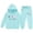 H121-Light Blue, variant on TOWED22 Girls 2 Piece Outfits Sweatsuit Print Pullover Hoodie Sweatshirt Lounge Sets Jogger Sweatpants,Hot Pink,12-13 Y