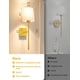 thumbnail image 4 of Juego de 2 apliques de pared con batería inalámbrica dorada con foco recargable de 5200 mAh y mando a distancia, RGB y regulable, luces de pared inalámbricas regulables para recámara, sala de, 4 of 8