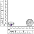 thumbnail image 4 of Gem Stone King 1.18 Cttw Purple Amethyst Engagement Ring for Women | 925 Sterling Silver | Gemstone Birthstone | Oval 7X5MM | Available in Size 5, 6, 7, 8, 9, 4 of 4