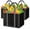 Black, variant on NIK Reusable Grocery Bags with Handles - 3 Pack, 35L Large Shopping Bags for Groceries, Water-Resistant & Foldable Grocery Totes for Lasting Use for Kitchen, Market, Car Trunk, Picnic