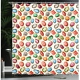 thumbnail image 4 of Ambesonne Colorful Shower Curtain, Topaz Diamonds Art, 69"Wx75"L, Multicolor, 4 of 5