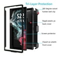 thumbnail image 2 of Takfox Case For Samsung Galaxy S22 Ultra,Shockproof Heavy Duty Rugged Locking Swivel Holster Belt Clip Kickstand Full Body Hard Shell Phone Cover Case,Black, 2 of 7