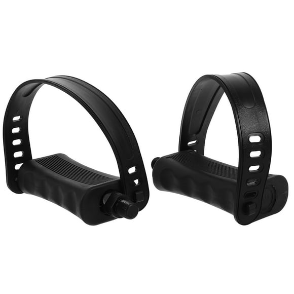 MOVTOTOP 1 Pair Replacement Exercise Bike Pedals with Adjustable Straps for Indoor Stationary Bikes Non Slip Cycling Accessories