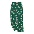 thumbnail image 4 of SwiftWear Cute Christmas Tree Print Pajama Pants - Women's Cozy Plus Size Sleepwear Soft Brushed Flannel Lounge Pants with Pockets, Elastic Waist Holiday Comfort Pj Bottom Green, 4 of 5