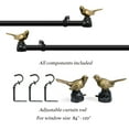 thumbnail image 4 of MERIVILLE 1" Single Curtain Rod Set, Adjustable 84–120 Inches, Bird Finials, Renaissance Gold., 4 of 5