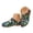 Black, variant on Pandaie Closed Toe Clogs for Women Flower Print Low Wedge Slip on Mules Shoes Comfortable Backless Dressy Walking Slides Size 6-10