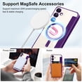 thumbnail image 2 of Petocase for Samsung Galaxy S24 Case,Compatible with MagSafe Heavy Duty Full Body Shockproof Phone Clear Back & Soft Edge Slim Phone Cover,Purple, 2 of 7
