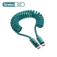 thumbnail image 1 of Retractable Spring 120W Digital Display Car USB C to Type C Fast Charging Cable for iPhone 15 16 Samsung Huawei Xiaomi, 1 of 6