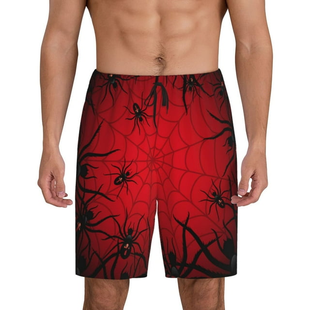 Fotbe Spiders On The Web And Space Pantalones Cortos de Pijama para Hombre, Ropa de Dormir, Pantalones de Pijama Cortos para Hombre-Medium