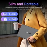 Metal Case Portable Business Mini Laptop Computer Office Travel & Students, 10 Inch Netbook Laptop - Intel J4125, 12GB RAM, 256GB SSD (Expandable), Windows 11, WiFi, Work small Laptop - Grey Laptop