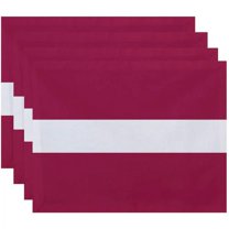 Simply Daisy 18" x 14" Narrow the Gap Stripe Print Placemats, Set of 4