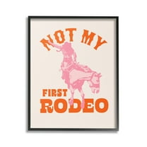 Stupell Industries Not My First Rodeo Phrase Animals & Insects Painting Black Framed Art Print Wall Art, 16 x 20
