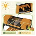 thumbnail image 4 of Tortoise Enclosure Tortoise House with Lamp Holder & Shelf - Yellow Wooden Reptile Habitat - Dual Chamber, Openable Lid, Secure Hide, 4 of 9