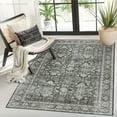 thumbnail image 3 of BERTHMEER 3'x5' Small Area Rugs for Entryway Office indoor Washable Rugs Traditional Oriental Rugs Non-slip, Black, 3 of 4