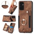 thumbnail image 1 of Allytech Galaxy A13 5G Case Wallet, RFID Blocking Multiple Cards Slots Ring Holder Stand Shockproof Protective Hand Wrist Wallet Case Cover for Samsung Galaxy A13 5G - Brown, 1 of 11