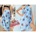 thumbnail image 6 of LA LEELA Women's Beachwear Christmas Tree Santa Sarong Wrap Bathing suit Swimwear Swim Cover Up Wraps Beach Coverups for Women One Size Blue Santa, 6 of 6