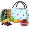 thumbnail image 3 of Fotbe Syringe And Red Cross Bolsa Térmica Portátil con Estampado, Bolsa de Entrega de Alimentos Aislada, Bolsa Reutilizable de Gran Capacidad para Comidas y Supermercado, 3 of 6