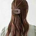 thumbnail image 4 of UNLLLL Flat Claw Hair Clip for Women, Solid Color Casual Elegant Hair Claw, Lightweight Plastic Hairpin for Thick or Thin Hair, for All Lengths Daily Styling and Work (Coffee), 4 of 6
