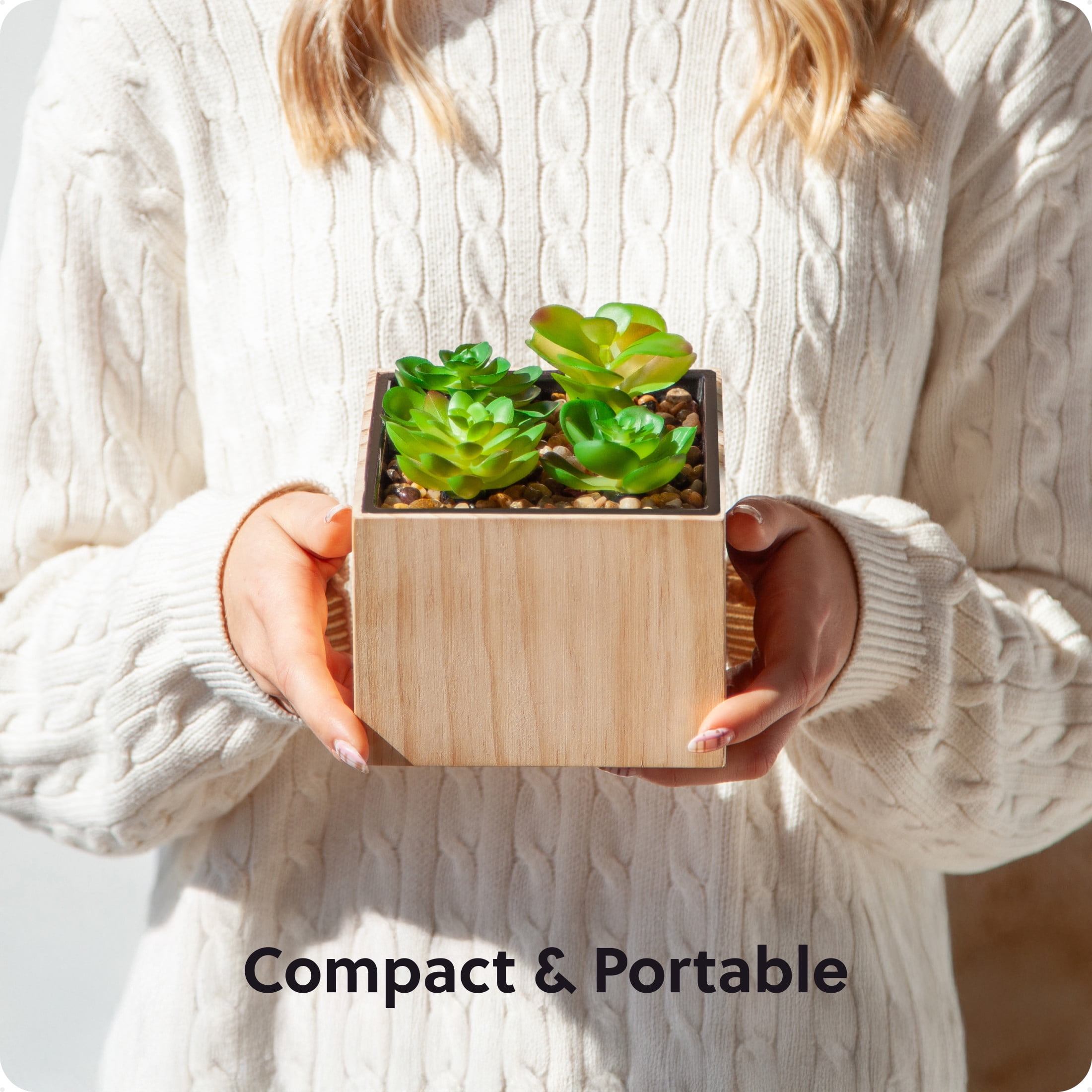 U Brands Planter Diversion Safe, 5.9 x 5.3 x 5.3 in., Hidden