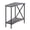 Weathered Gray, variant on Pemberly Row Transitional Metal Wedge End Table with Bottom Shelf in Black