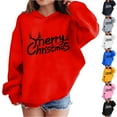 thumbnail image 5 of Atogsazn Kids Girls Christmas Hoodies Casual Oversized Fleece Long Sleeve Pullover Sweatshirt Fall Winter Tops Clothes 03-Black 9-10 Years Fashion, 5 of 5