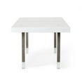 thumbnail image 5 of Modrest Lenny 94.5" Modern Stainless Steel Dining Table in White/Black, 5 of 5