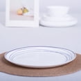 thumbnail image 3 of LaGlint 10.5 inch Round Dinner Plate Set of 6, Glass Material, Lightweight, Dishwasher and Microwave Safe, White with Blue Circles, 3 of 8
