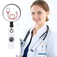 thumbnail image 1 of Heliisoer Nurse Badge Buckle Easy-To-Pull Buckle Retractable Badge Easy-To-Pull Certificate Buckle, 1 of 7