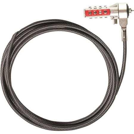 Targus PA410U1 6.6 Feet DEFCON T-Lock Resettable Combo Laptop Cable Lock -