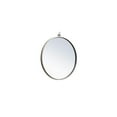 thumbnail image 4 of Metal frame round mirror with decorative hook 18 inch in Silver, 4 of 7