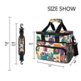 thumbnail image 3 of FORMRS Insulated Cooler Bag 24 Cans Capacity Soft Leakproof Lunch Box with Side Pockets, Purple Geometric, 3 of 7