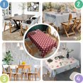 thumbnail image 5 of Red Christmas Tree Pattern Rectangle Tablecloth 60"x120",Waterproof Polyester Rectangle Table Cloth, Wipeable Spillproof Polyester Tablecloth for Dining, Camping, Indoor and Outdoor, 5 of 6