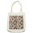 thumbnail image 1 of Geometric Tote Bag, Polygonal Pattern Checkered Design Triangles and Lines Pattern Modern Art, Cloth Linen Reusable Bag for Shopping Books Beach and More, 16.5" X 14", Cream, by Ambesonne, 1 of 2