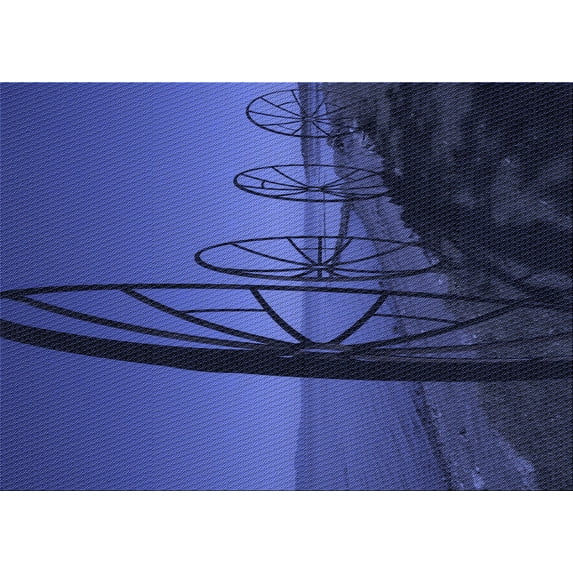 Ahgly Company Machine Washable Indoor Rectangle Transitional Royal Blue Area Rugs, 4' x 6'