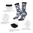 thumbnail image 3 of KLL Flower Print Cool Socks Men's Women's Crew Socks Funny Crazy Novelty Stockings, 3 of 6